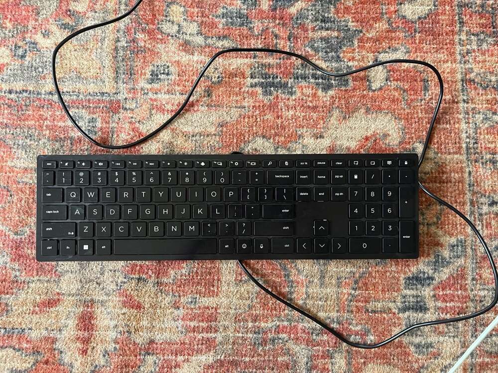 HP 310 Black Wired Compact Slim Wired Keyboard TPA-L002K